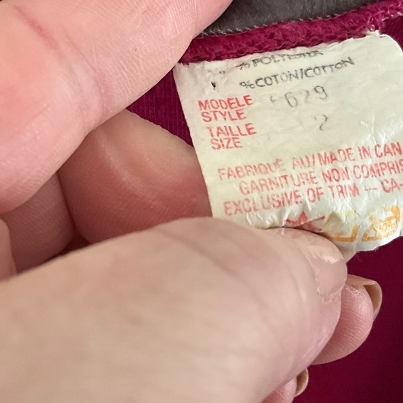 Vintage Pink Cardigan 1980 Quilted Fuschia 4 Buttons Relaxed fit with pockets !! - Picture 8 of 8